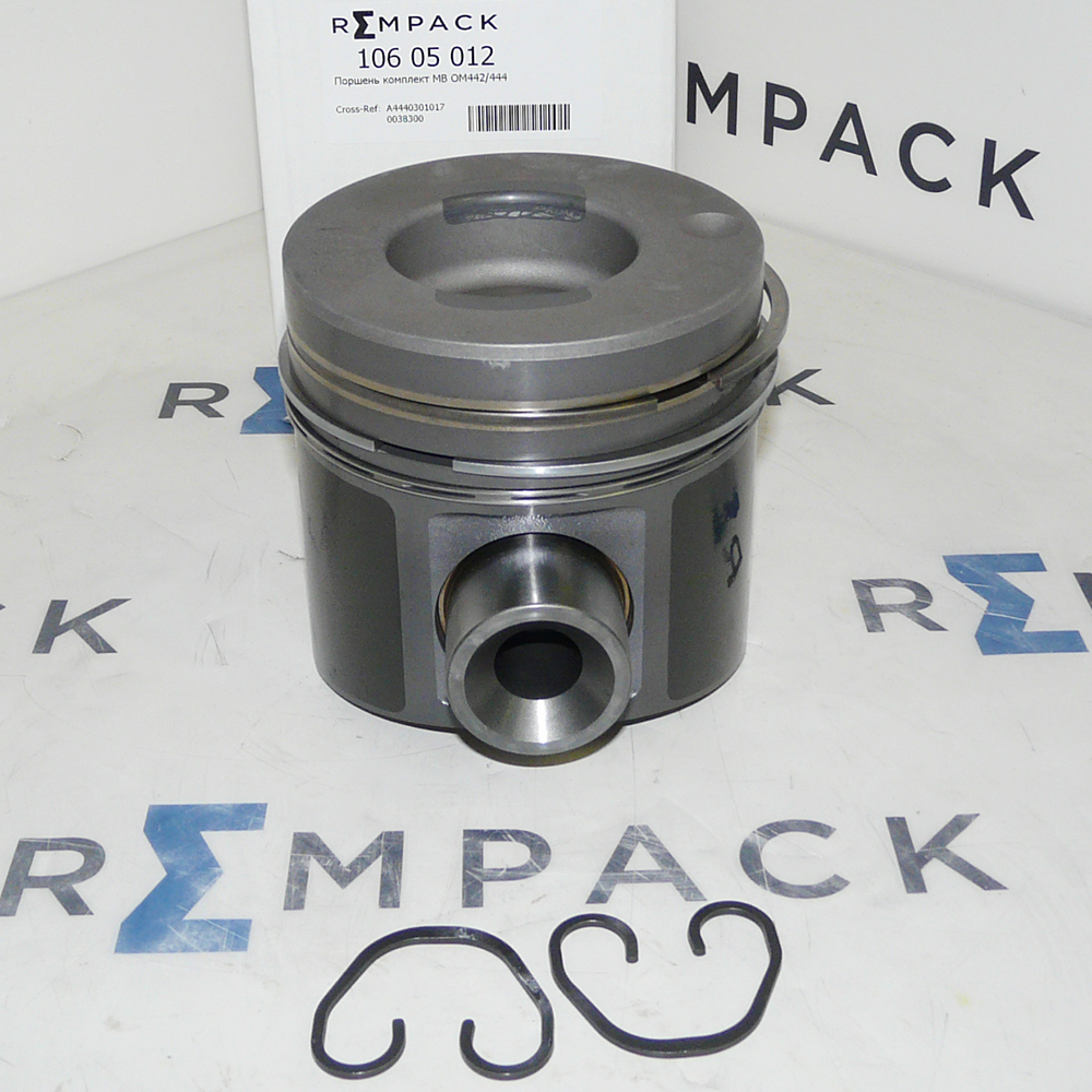 Купить поршень комплект REMPACK 10605012 (A4440301017, A4440300337, A4440300937) в специсполнении анодированный с пластинами
